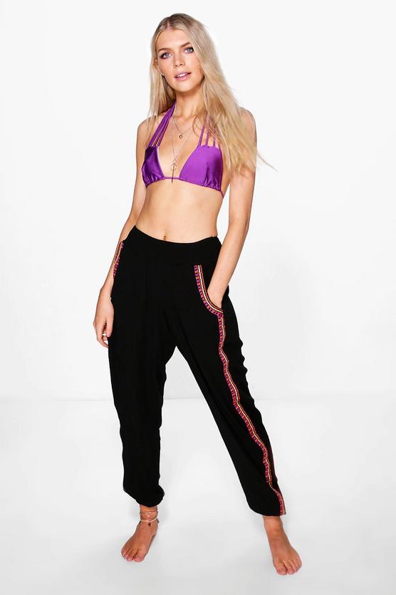 Megan Embroidered Beach Trousers